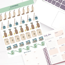 Cargar imagen en el visor de la galería, ✧ Stickers Recordatorios - Mini reminders: Limpieza retro vintage
