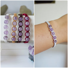 Load image into Gallery viewer, ✧ Pulsera de macramé con piedras naturales: Amatista
