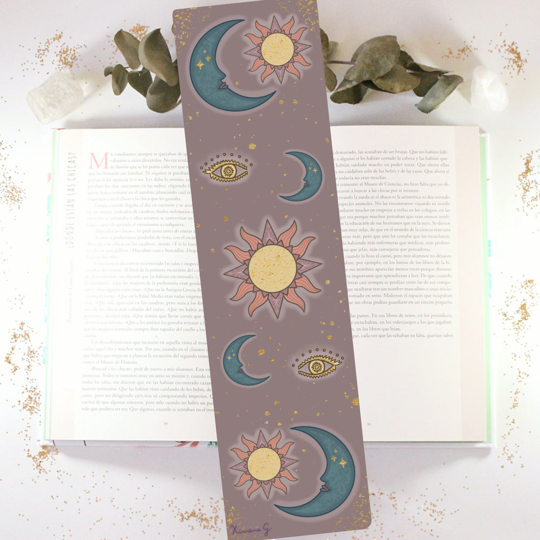 ✧ Marcapáginas Bookmark: Sun & Moon