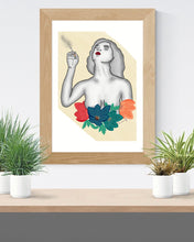 Load image into Gallery viewer, ✧ Lámina - art print A5-A4: Black and white woman
