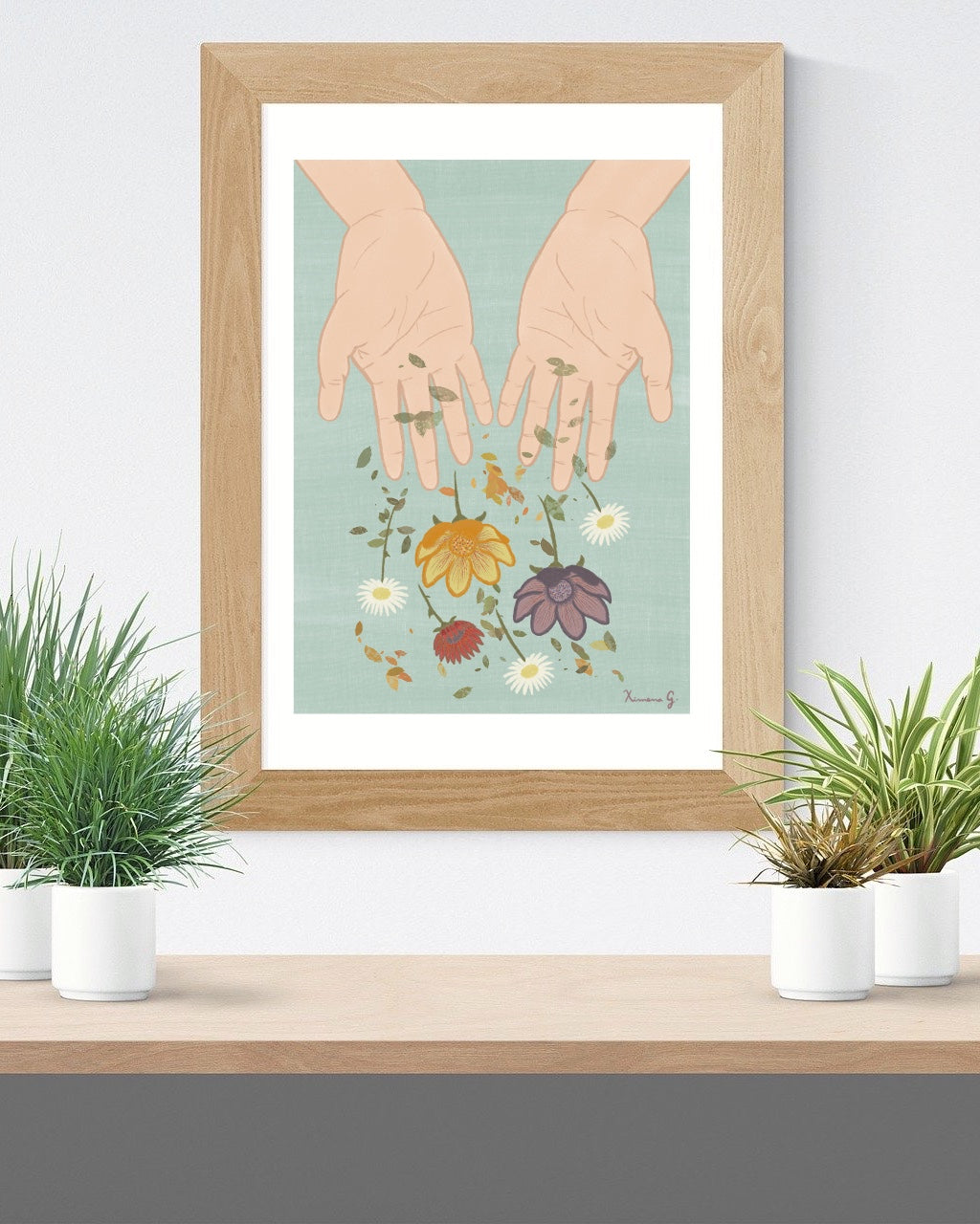 ✧ Lámina - art print A5-A4: Falling flowers