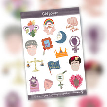 Load image into Gallery viewer, ✧ Hoja de stickers - Sticker sheet: Girl power
