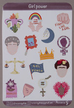 Load image into Gallery viewer, ✧ Hoja de stickers - Sticker sheet: Girl power
